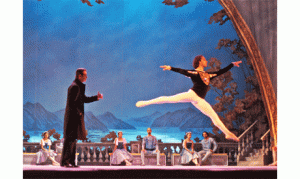 Abdel-Moneim Kamel watches a dancer, during one of the rehearsals of the Cairo Opera Ballet Company at the Cairo Opera House (photo: Sherif Sonbol)