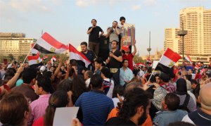 Artists, march enters Tahrir Square around 6pm on 2 July 2013 (Photo: Ati Metwaly)