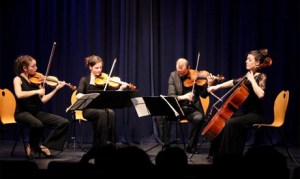 Quatuor Voce string quarter performs at the French Institute in Mounira, Cairo. 30 October 2013. (Photo: Ati Metwaly)