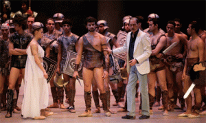 Abdel Moneim Kamel, director of the Cairo Opera Ballet Company and former chairman of the Cairo Opera House with dancers during 'Spartacus' rehearsals in April 2010. (Photo: courtesy of the Cairo Opera House)