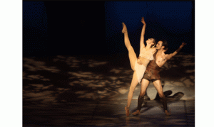 Anja Ahcin as Phrygia and Ahmed Yehia as Spartacus in Spartacus ballet by the Cairo Opera Ballet Company, February 2014. (Photo: Sherif Sonbol)